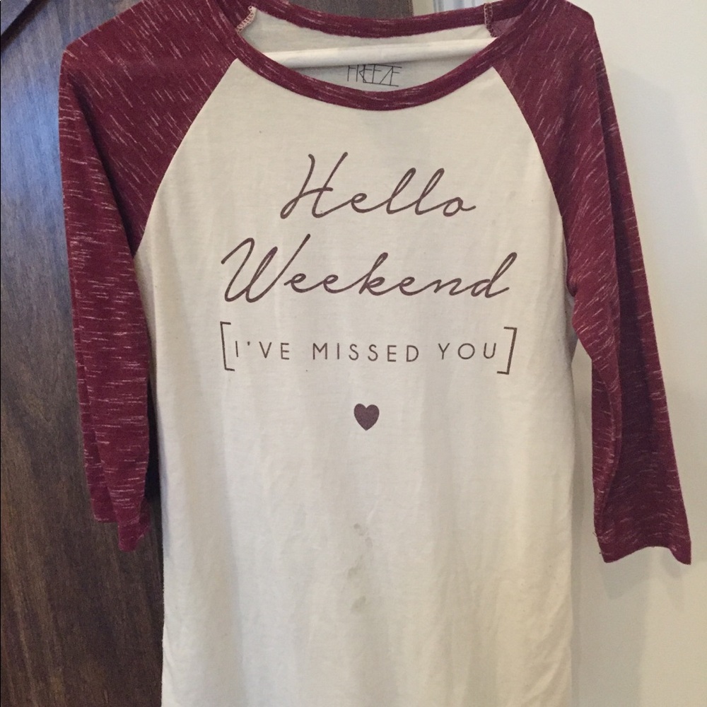 Hello weekend Baseball Tee